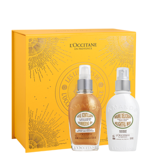 Presente Óleo Corporal Iluminador e Mist Perfumado Amêndoa,  Presente Óleo Corporal Iluminador e Mist Perfumado Amêndoa